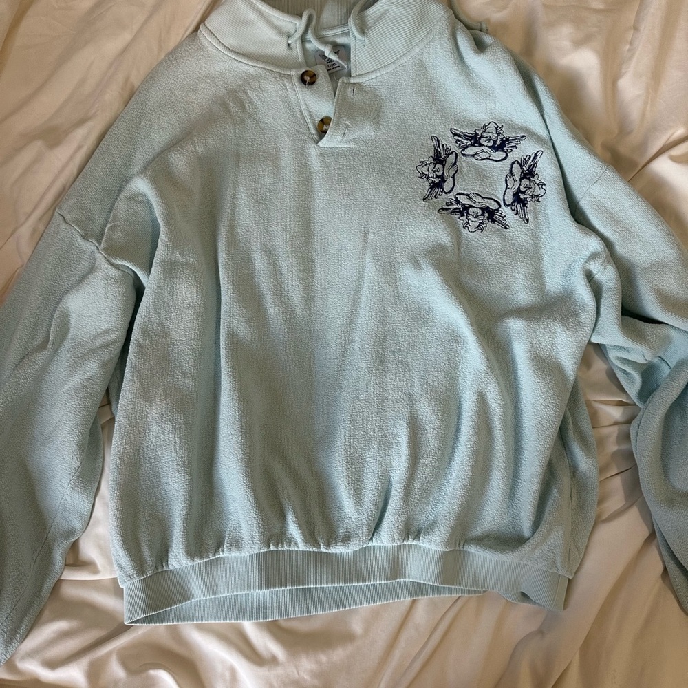 Boys Lie Light Blue Embroidered Sweater